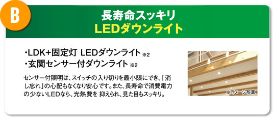 B 寿命命すっきりLEDダウンライト