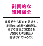 計画的な維持保全