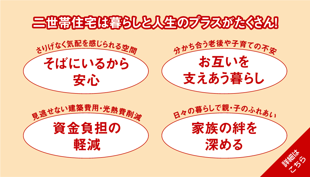 二世帯住宅は暮らしと人生のプラスがたくさん！